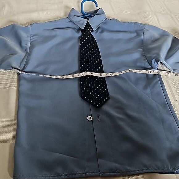 Robert Allen Boy's Shirt, Waist Coat Vest & Tie Navy Blue Size 6 - Picture 6 of 16
